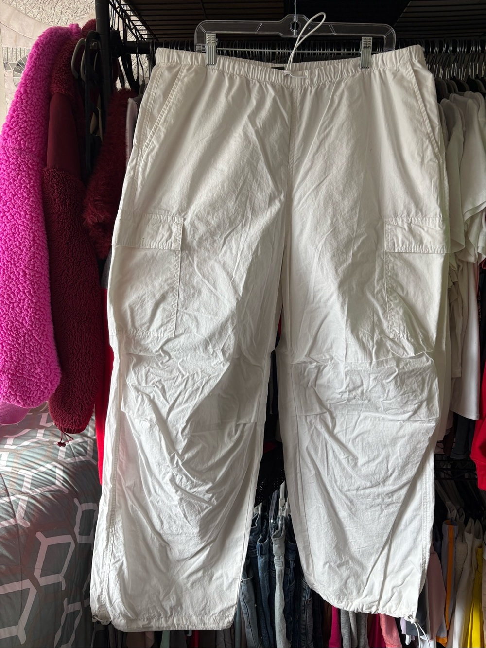 Women  White Cargo Pants – Lightweight Utility Style